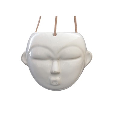 PT LIVING Bijela viseća tegla Mask, visina 15,2 cm