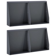 Rubnjak za gredice 4 kom 40 x 12 x 30 cm čelik, antracit