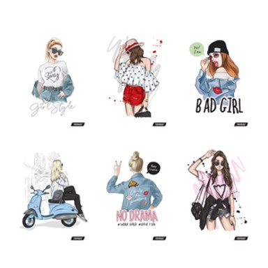 TARGET Set bilježnica, Girl Power, A4, kvadratići, meki uvez, 54 lista, 10 kom