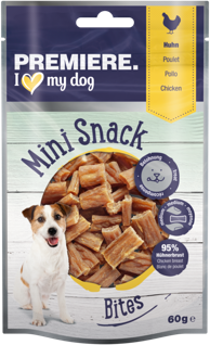 PREMIERE Poslastica za pse Mini Snack Bites, piletina, 60 g