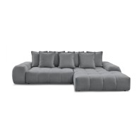 BOBOCHIC PARIS Tamno siva sklopiva/s prostorom za odlaganje kutna garnitura od šenila (s desnim kutom/s ležaljkom) Everest, 318x180x90 cm