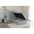 ROPEZ Tapecirani krevet Lena 100x200 cm s prostorom za pohranu s podnicom, svijetlo sivi