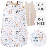 BABYU Vreća za spavanje za bebe, ljetna, podesiva, 0,5 TOG, 0-9 mjeseci, pamuk-muslin