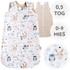 BABYU Vreća za spavanje za bebe, ljetna, podesiva, 0,5 TOG, 0-9 mjeseci, pamuk-muslin