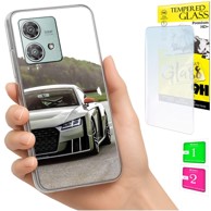 Futrola za Motorola Edge 40 Neo, fotografija, maskica za leđa, futrola + staklo 9H