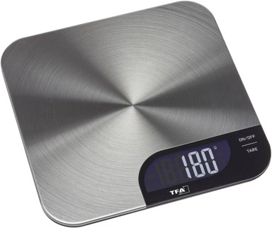 TFA Digitalna kuhinjska vaga Cheesecake 50.2006.60, funkcija tare, protuklizna baza, crna