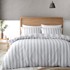 CATHERINE LANSFIELD Bijela/siva posteljina za bračni krevet/za produženi krevet 230x220 cm Cove Stripe