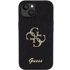 GUESS Zaštitna maska GUHCP15SHG4SGK, za iPhone 15, crna, šljokice, zlatni logotip