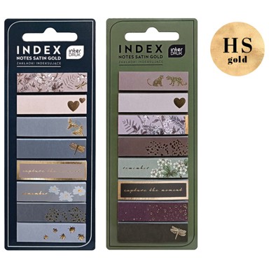 INTERDRUK Zastavice 12x45 mm 8 boja 25 listića Satin Gold