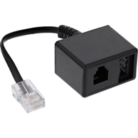 INLINE Telefonski kabel 69943, 0,15 m, crni