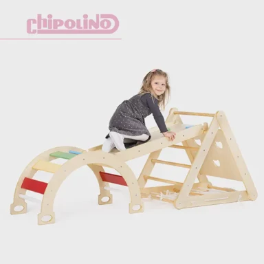 CHIPOLINO Dječji centar 6 u 1, ljestve za penjanje, ljuljačka, tobogan