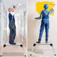 NORTHIX Aluminijska platforma, sklopivi radni stol, ljestve, radna platforma 150 kg