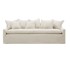 KAVE HOME Bež lanena sofa 230 cm Zenira, 230x105x85 cm