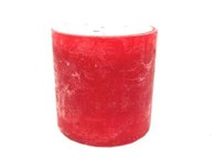 Svijeća frost 10 x 10 cm, crvena  