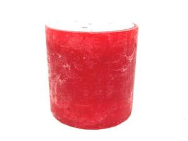 Svijeća frost 10 x 10 cm, crvena