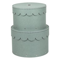 BIGSO Mentol zelene kartonske kutije za pohranu u setu 2 kom s poklopcem ø 26x17, 5 cm Wilma 