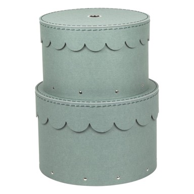 BIGSO Mentol zelene kartonske kutije za pohranu u setu 2 kom s poklopcem ø 26x17, 5 cm Wilma