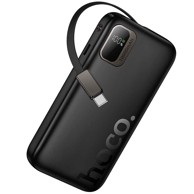 HOCO Powerbank Q51, 10000 mAh, QC/PD 20 W, uvlačivi USB-C kabel, crni