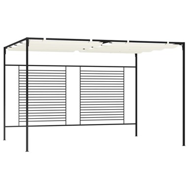 Sjenica s pomičnim krovom 3 x 4 x 2,3 m 180 g/m², krem