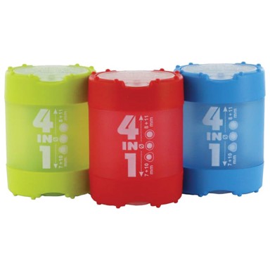 KUM Šiljilo PVC s PVC kutijom 4 rupe 4in1 K4 1028321 sortirano