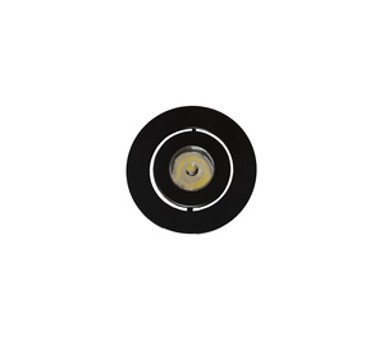 Ugradbena LED lampa X-Light, 1x1W, podešavajuća, 6000K, crna