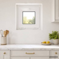 RISOR podrumski prozor PVC 45 x 45 cm, bijeli iznutra