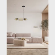 Visilica Apnea, LED 7 W, 3000 K, 721 lm, crna i zlatna