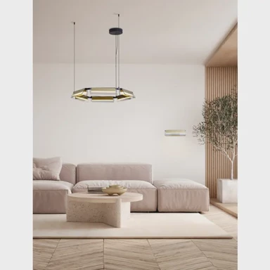 Visilica Apnea, LED 7 W, 3000 K, 721 lm, crna i zlatna