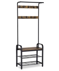 Vješalica, stalak za odjeću, drveni stalak za cipele, LOFT