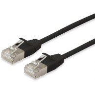 EQUIP Patch kabel Cat 6A F/FTP, 0.25 m, crni, Slim, LSZH