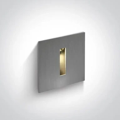 Ugradbena zidna svjetiljka, LED, 3W, 3000 K, 120 lm, 24°, 350 mA, IP54, DM68004/AL/W, aluminij