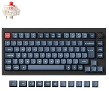 KEYCHRON Mehanička tipkovnica V1 Max QMK, bežična, UK ISO, HR znakovi, crna