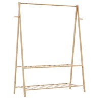 Stalak za odjeću s policama 132x45,5x150,5 cm od bambusa