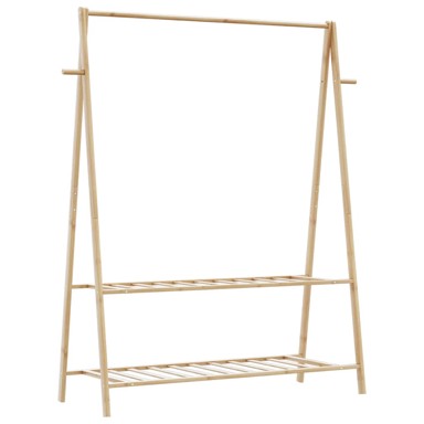 Stalak za odjeću s policama 132x45,5x150,5 cm od bambusa