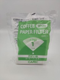 CAFEC konusni papirnati filtri za kavu Traditional, veličina 1, CC1-100W, bijela, 100 kom.
