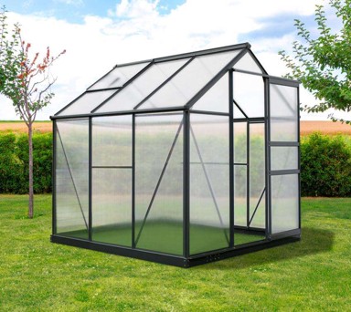 WESTMANN Aluminijski staklenik Flora 66, 192 x 192 x 202 cm, antracitni