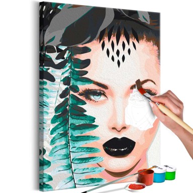 Slika za samostalno slikanje Black Lips 40x60