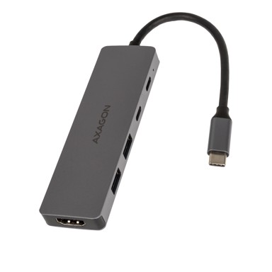 AXAGON USB hub HMC-5H60 USB-C 3.2 Gen 1 hub, 2x USB-A, 1x USB-C, 4K 60Hz HDMI, PD 100W, 15cm USB-C cable-HMC-5H60