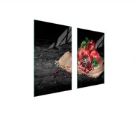 TMK Staklena zaštita za štednjak ili ploču za kuhanje 75 x 52 cm, tamno, plava