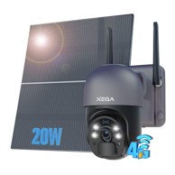 XEGA Mobilna sigurnosna kamera sa solarnim panelom od 20 W, 4G LTE