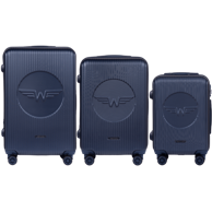 WINGS Set kofera SWALLOW, 3 kom (V, M, S), ABS+, plava