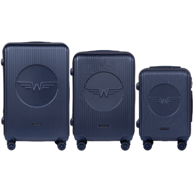 WINGS Set kofera SWALLOW, 3 kom (V, M, S), ABS+, plava