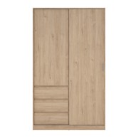 TVILUM Ormar u dekoru hrasta s kliznim vratima u prirodnoj boji 119x200x60 cm Naia 