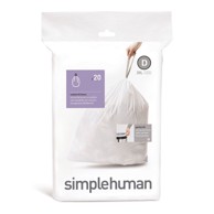SIMPLEHUMAN Vreće za smeće s trakom za zatezanje 20 kom 20 L D