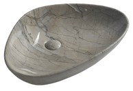 SAPHO DALMA Umivaonik, 58,5x39 cm, nadgradni, keramika, grigio