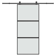 Klizna vrata s priborom od kaljenog stakla i aluminija mat 90x205 cm