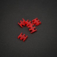 KING MOD SERVICE Organizator kablova 4-slot 3mm, mali, crveni, set od 5, ZUUV-158