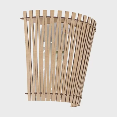 Zidna lampa Sendero, 1×E27, smeđa i nikal-mat