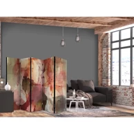 Paravan Apstrakcija ruže, Razlivena akvarelna boja u proljetnim bojama, 225 x 172 cm