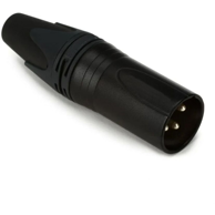 EQUIP Spojnik za žice 3-polni XLR, crni